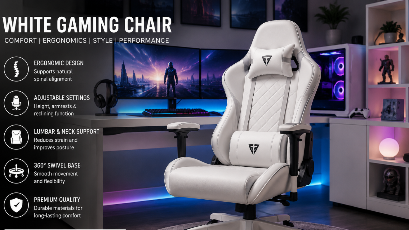White Gaming Chair: Comprehensive Guide, Overview, Features, Buying Factors, Benefits, Types, Setup Tips, Maintenance, Price Insights, and More Info