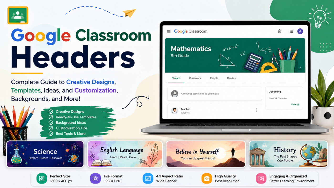 Google Classroom Headers: Complete Guide to Creative Designs, Templates, Ideas, and Customization , background ,and more info