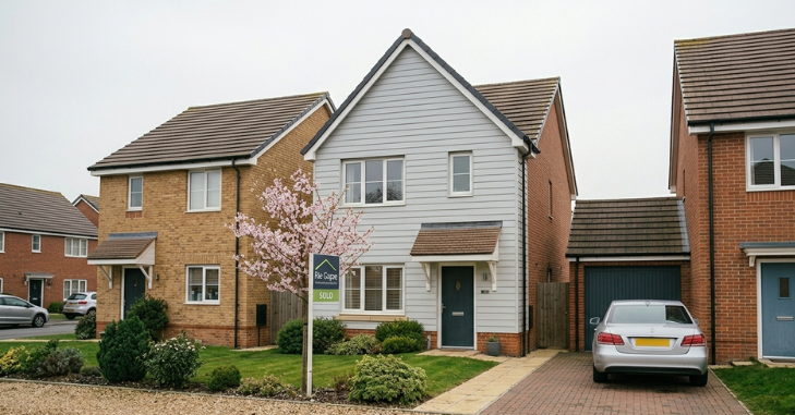 Rear garden and patio of a family home