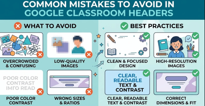 Teacher editing a banner in a design tool