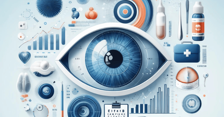 Patient undergoing an eye examination before surgery