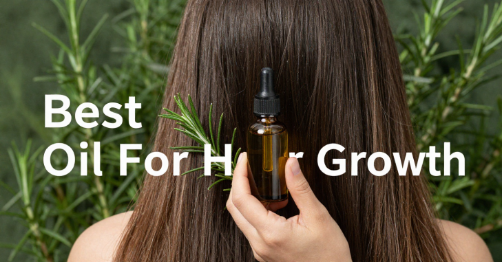 Homemade rosemary oil hair treatment being mixed