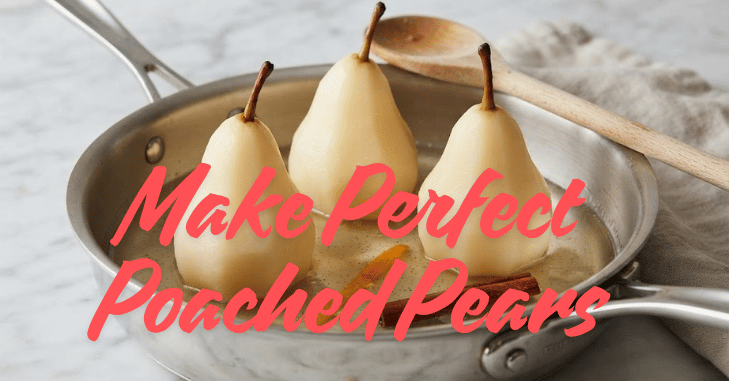 Peeled pears prepared ready for poaching